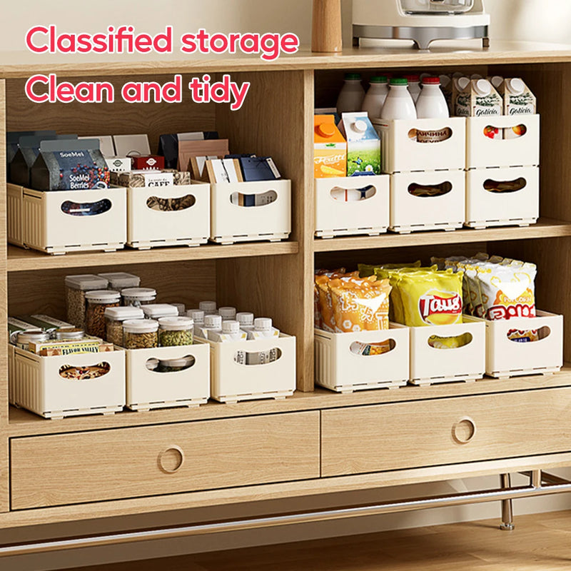 1/3PCS Length Adjustable Storage Box Retractable Drawer Organizer Stackable Cabinet Organizers Kitchen Storage Box