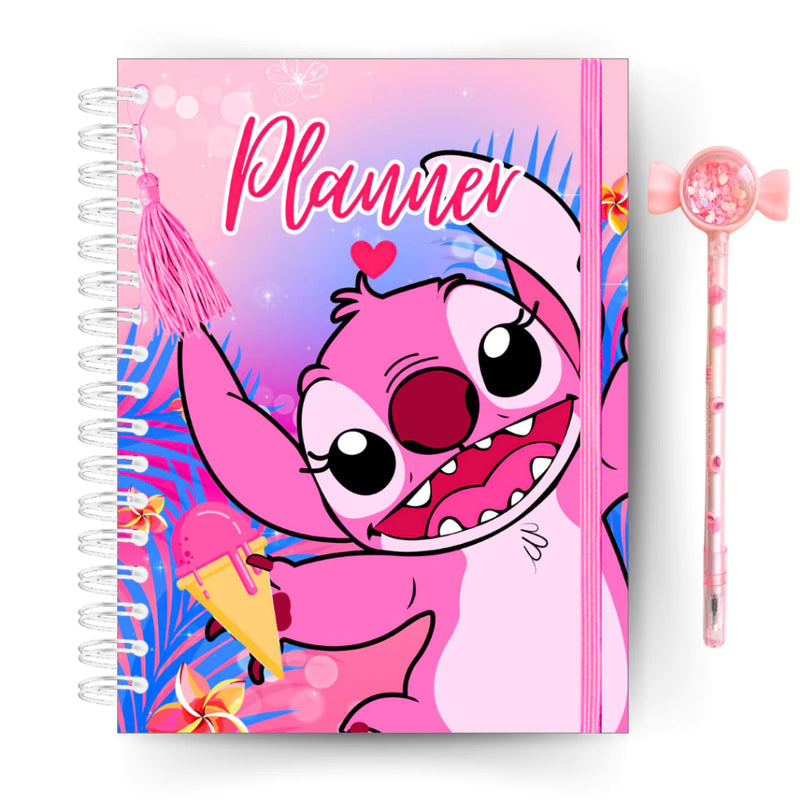 Agenda Planner Personalizada Lilo Stitch Feminina Anual 200pág- c Controle Financeiro Mensal Semanal