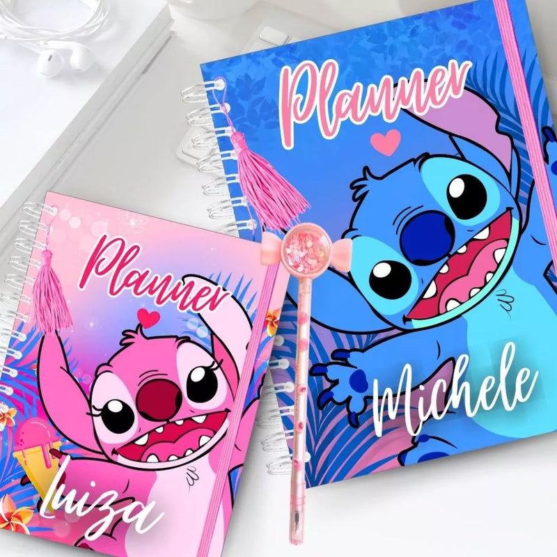 Agenda Planner Personalizada Lilo Stitch Feminina Anual 200pág- c Controle Financeiro Mensal Semanal